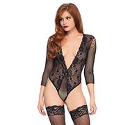 Leg Avenue 89220 Body String en Dentelle/Résille Noir Tu EUR 34-38