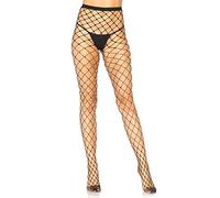 Leg Avenue 9029 Collant en Grosse Résille avec Fausses Perles Noir Tu Eur 34-38