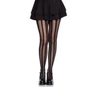 Leg Avenue 9172 Collant avec Rayures Verticales Noir Tu Eur 34-38