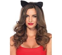 Leg Avenue A2783 Serre-Tête avec Oreilles de Chat en Velours Noir Taille Unique EUR 34-38
