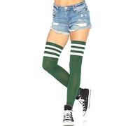 Leg Avenue Athlete over the knee socks, Taille Unique (vert Chasseur)