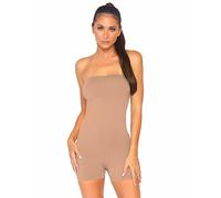 Leg Avenue Body Short en Microfibres Opaque sans Coutures/Bretelles Moyen Taille S/M