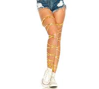 Leg Avenue Cache-jarretelles de festival pour femmes, doré, taille unique