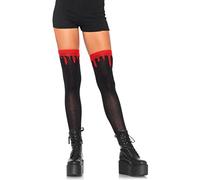 Leg Avenue Chaussettes Effet Sang Noir/Rouge Taille Unique
