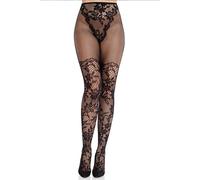 Leg Avenue - Collant Dahlia Dentelle Résille - Noir