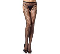 Leg Avenue Collant Résille Noir, Look Grobnetz, Sans Pied Non
