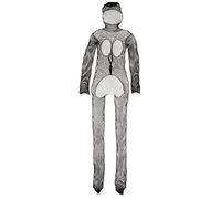 Leg Avenue Combinaison Résille à Capuche Kink Taille Unique Noir