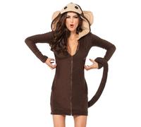 Leg Avenue Costume Cozy Singe pour Femme Brun Taille M