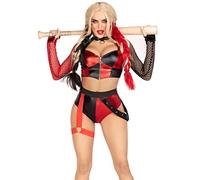 Leg Avenue Costume d'Halloween 2 pièces pour femme avec manches en filet gant, taille S