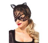 Leg Avenue Costume Masque Chat pour Femme Dentelle Noir Taille Unique