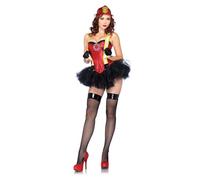 Leg Avenue Costume Pompiers pour Femme avec Corset/Tutu Rouge Taille S