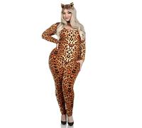 Leg Avenue - Cougar catsuit + Déguisement, 1X-2X (Léopard)