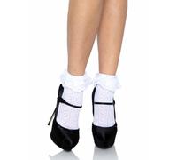 Leg Avenue Crochet Coeur Socquettes Blanc Taille Unique