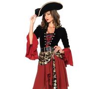Leg Avenue Déguisement Femme Capitaine Pirate Noir/Bordeaux Taille S