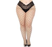 Leg Avenue Diamant Collants en Résille Noir Grande Taille