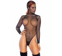 Body sexy net leg avenue kink avec brillance - Taille: Taille unique , Couleur: Noir