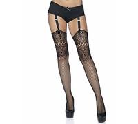 Leg Avenue Fishnet backseam stockings, Taille Unique (Noir)