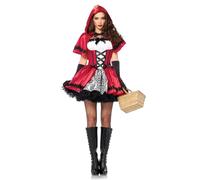 Leg Avenue Gothic Red Riding Hood Panamas, Rouge, White, XL Femme