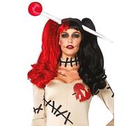 Perruque À Frange Rouge Et Noire Femme Taille Unique Rouge