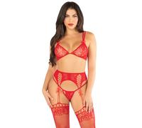 Ensemble 3 pièces Love Song rouge