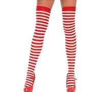 Leg Avenue les bas de femmes avec blanc rouge horizontale taille unique de l'unité de bande environ 36 à 40