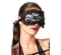 Leg Avenue Lo2021 Masque pour Yeux en Dentelle/Satin Gris Noir Taille Unique EUR 34-38