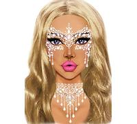 Leg Avenue - Masquerade face jewels sticker, Taille Unique (Transparent)