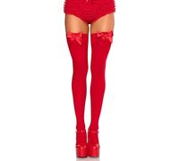 Leg Avenue Nylon sur le genou avec nœud rouge