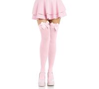 Leg Avenue - Nylon Thigh Highs With Bow, Taille Unique (Rose Clair), Taille unique (Lot de 1)