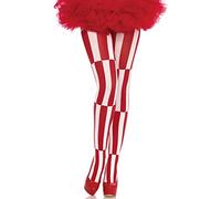 Leg Avenue - Optical Illusion Pantyhose, Taille Unique (Blanc Rouge)