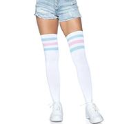Leg Avenue Over the knee athletic socks, 1X-2X (Rose bleu)