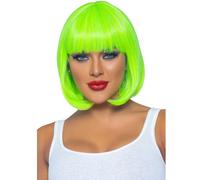 Leg avenue - perruque bob fluorescente vert fluo