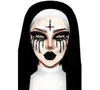 Leg Avenue - Possessed face jewels sticker, Taille Unique (Noir Rouge)