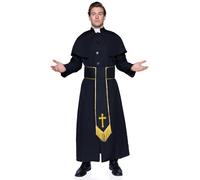 Leg Avenue Prêtre Costume pour Hommes Noir Taille M/L