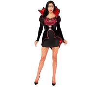Leg Avenue Robe et Veste Vampire Bloodsucking Bombshell - Taille M - Noir & Rouge