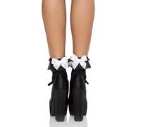 Leg Avenue Ruffle and Satin Bow Anklet Socks Bonneterie Femme