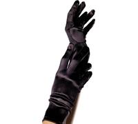 Leg Avenue - Satin-Handschuhe Schwarz