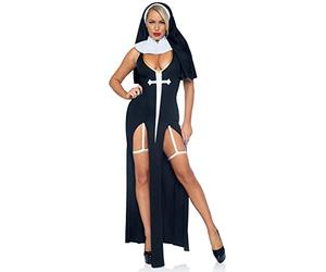 Leg Avenue scala 86972 00701 Sultry Siner Costumes, Black, White, Standard Size