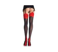 Leg Avenue - Sexy bas noir et rouge