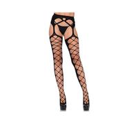 Leg Avenue - Sexy collant résille devant opaque derrière
