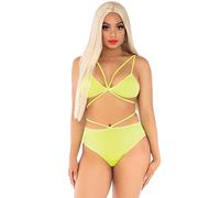 Leg Avenue Soutien-Gorge à Bretelles Effet Cage/Slip Brésilien 1 Unité