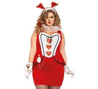 Leg Avenue Tea Party Bunny Costume (Size 1X - 2X, Red/White)