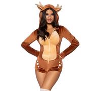 Leg Avenue - Velvet Fawn Romper Déguisement, XS (Brun)