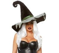 Leg Avenue- Velvet Ruched Witch Hat, Women, A2873 00122, Velours Froncé Noir, Taille Unique