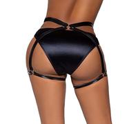 Leg Avenue Wet look O-ring butt harness, Taille Unique (Noir)