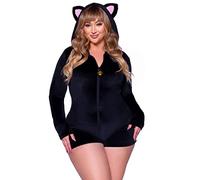 Leg Avenue Woman 87142x 00108 Carnival Costume, Theme Party, Black, 1X/2X (Taglia Italiana 46/48)