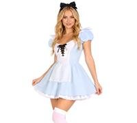 Leg Avenue Women 3 Pc Storybook Alice Costume With Headband