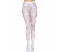 Leg Avenue Women's 1411-00222 Snowflake Fishnet Tights, O/S, White Adult Sized Costumes, Multi, One
