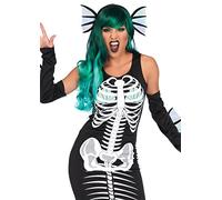 Leg Avenue Womens 3 Pc Skeleton Mermaid Costume, Black, Small/Medium