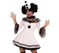 Leg Avenue Women's Black and White Sad Pierrot Clown Costume
